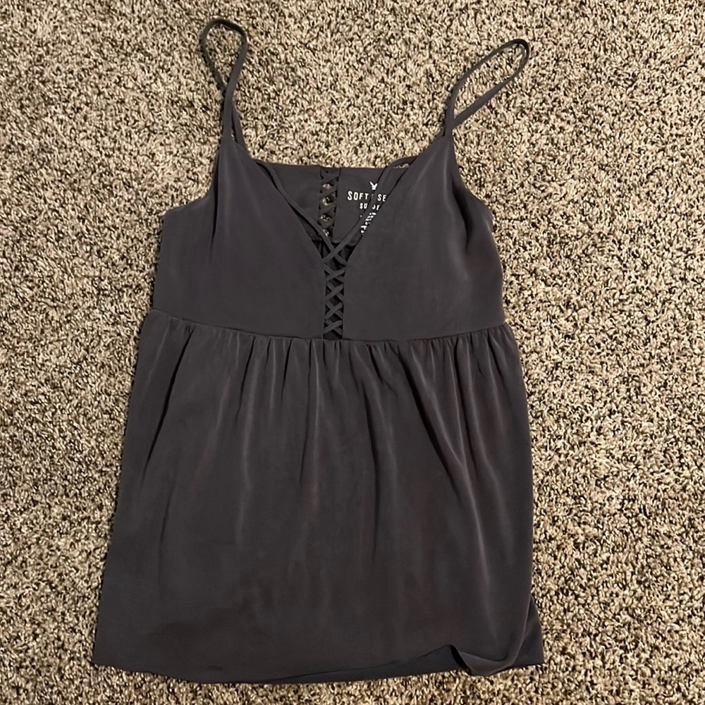 American Eagle suede tank top
